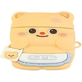 Case Compatible with 2024 Airpods 4, 3D Cute Kawaii Baby Otter Design Keychain Case Cover, Portable Earbuds Accessories Soft Silicone Shockproof Wireless Earphone Protector with Hook