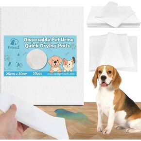 50pcs Puppy Pads Leak-Proof, Biodegradable Pet Pee Pads Dogs Quick Absorb Pee Pad Training Pads for Dogs,Washable Pee Pads for Dogs Double-Sided