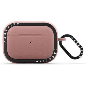 حافظة CASETiFY Bounce AirPods Pro (الجيل الأول) مع حلقة [تم اختبار السقوط من الدرجة العسكرية / حماية من السقوط بطول 6.6 قدم/مضادة للخدش] - فحمي غير لامع