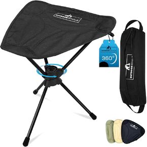 Outdoor Originals 360° Rotating Camping Stool | Compact, Portable, Lightweight, Foldable | Great for Camping, Fishing, Hunting, Sports Games, Outdoor Travel Gear | 360 Swivel Stool