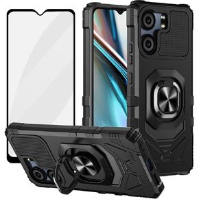 Ailiber for BLU View 5 Case with Kickstand, BLU View 5 B160V Phone Case with Screen Protector, for Magnetic Car Mount, Heavy Duty, Rugged Shockproof Cell Phone Cover for B160V-Green