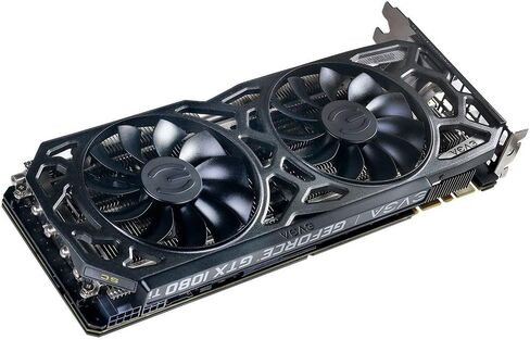 EVGA GeForce GTX 1080 Ti SC Black Edition Gaming، 11GB GDDR5X، مبرد iCX وLED، تصميم تدفق الهواء الأمثل، بطاقة رسومات متداخلة 11G-P4-6393-KR (متجددة) in Saudi Arabia