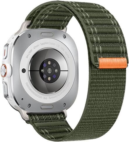 متوافق مع ساعة سامسونج جالاكسي 7 الترا باند 47 ملم، حزام من نسيج النايلون المموج للنساء والرجال، ملحق بديل مناسب لساعة سامسونج جالاكسي الترا تريل باند in Kuwait