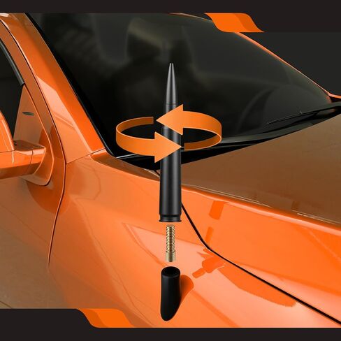 50 Cal Short Antenna for 1999-2024 Chevy Chevrolet Silverado 1500 2500 3500, 1999-2024 GMC Sierra 1500 2500 3500, Matte Black Truck Radio Antenna in Saudi Arabia