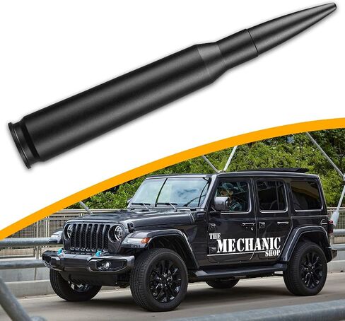 50 Cal Short Antenna for 1999-2024 Chevy Chevrolet Silverado 1500 2500 3500, 1999-2024 GMC Sierra 1500 2500 3500, Matte Black Truck Radio Antenna in Saudi Arabia
