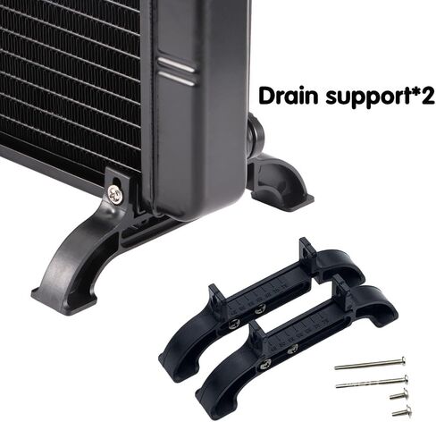 Water Cooling Computer Radiator with Stand, Aluminum Heat Exchanger Liquid Cooling Radiator Heat Sink 120mm with Speed Control Cooling Fan for CPU PC Laser Water Cool System DC12V Black in Saudi Arabia
