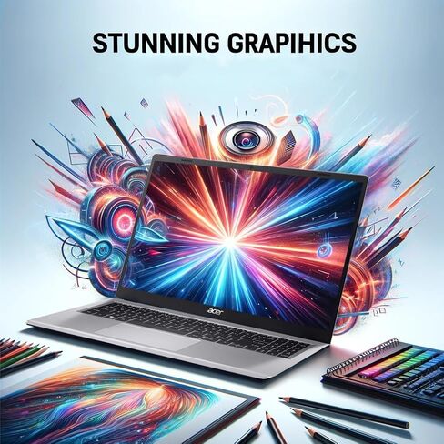 كمبيوتر محمول acer Aspire، شاشة 15.6 بوصة FHD (1920 × 1080)، معالج AMD Ryzen 5 7520U رباعي النواة، ذاكرة وصول عشوائي سعتها 16 جيجابايت | 1 تيرابايت PCIe SSD، رسومات AMD Radeon، عمر بطارية طويل، بلوتوث، ويندوز 11 برو، فضي in Saudi Arabia