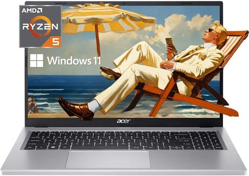كمبيوتر محمول acer Aspire، شاشة 15.6 بوصة FHD (1920 × 1080)، معالج AMD Ryzen 5 7520U رباعي النواة، ذاكرة وصول عشوائي سعتها 16 جيجابايت | 1 تيرابايت PCIe SSD، رسومات AMD Radeon، عمر بطارية طويل، بلوتوث، ويندوز 11 برو، فضي in Saudi Arabia