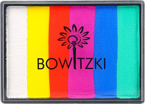 Bowitzki 50g Water Activated Eyeliner Retro Graphic Hydra Eye Liner Makeup UV Glow Fluorescent Cake Aqua Color Split Cakes Neon Rainbow Face Paints Body Painting for Halloween Christmas (Garden) in Saudi Arabia