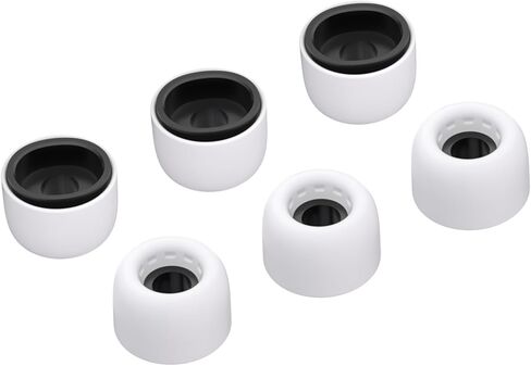 TRI Clarion for AirPods Pro 0.35mm Ultra-Thin Silicone Ear Tips,3 Pairs Earphones Tips Replacement Silicone Eartips Designed for AirPods Pro 1st/2nd with Noise Reduction Hole (4556 XS/XS/XS) in Kuwait