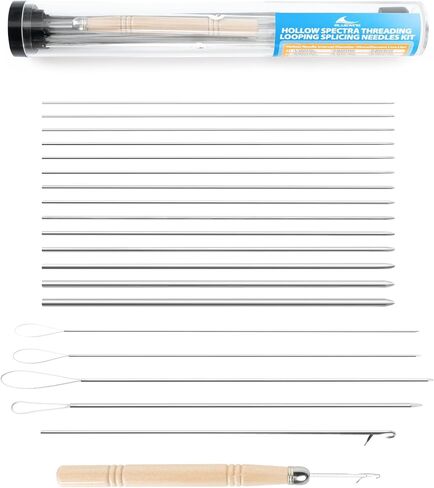 BLUEWING جوفاء الأطياف خيوط حلقة الربط الإبر عدة 20 قطعة الفولاذ المقاوم للصدأ مجموعة إبر الصيد تزوير الإبر in Kuwait