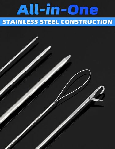 BLUEWING جوفاء الأطياف خيوط حلقة الربط الإبر عدة 20 قطعة الفولاذ المقاوم للصدأ مجموعة إبر الصيد تزوير الإبر in Kuwait