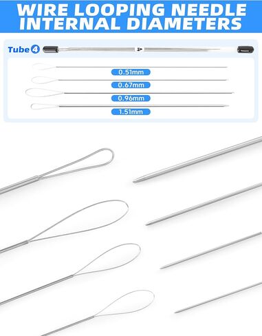 BLUEWING جوفاء الأطياف خيوط حلقة الربط الإبر عدة 20 قطعة الفولاذ المقاوم للصدأ مجموعة إبر الصيد تزوير الإبر in Kuwait