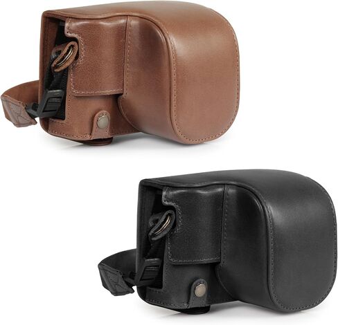 MegaGear Genuine Leather Camera Case for Fujifilm X100VI - Stylish and Protective - Brown in Saudi Arabia