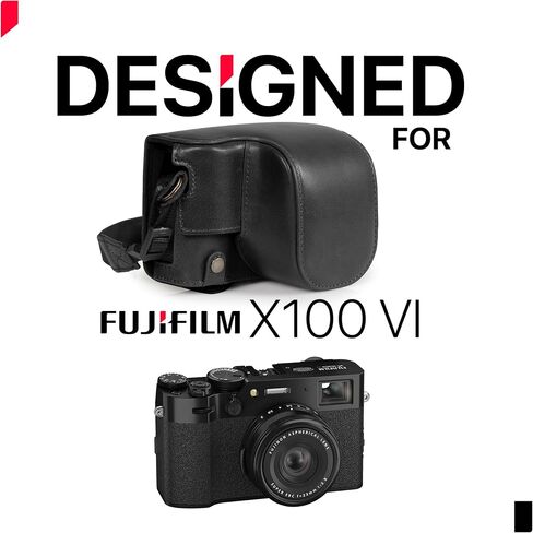 MegaGear Genuine Leather Camera Case for Fujifilm X100VI - Stylish and Protective - Brown in Saudi Arabia