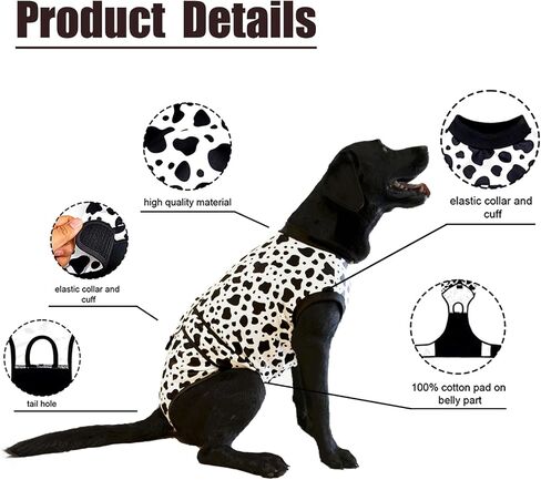 Recovery Suit for Dogs After Surgery, Dog Recovery Suit Female Male after Neutering, Dog Spay Surgical Recovery Suit Female Substitute Cone & E-Collar, Dog Onesie for Surgery Abdominal Wounds Bandages in Saudi Arabia
