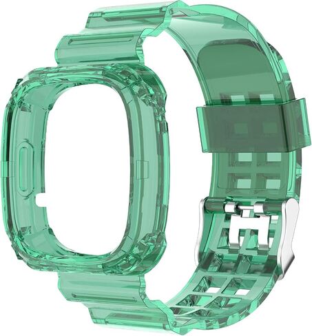 حافظة ساعة Chofit مع حزام متوافق مع Fitbit Versa 4/Versa 3/Sense 2/Sense، غطاء حماية هلامي شفاف رياضي للسيدات لطيف فتاة كريستال رياضية مع حزام لـ Fitbit Versa 4/Versa 3/Sense 2/Sense in Saudi Arabia