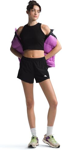 شورت Wander للسيدات من THE NORTH FACE، باللون الأزرق الفولاذي/الحجر النيلي، مقاس صغير عادي in Kuwait