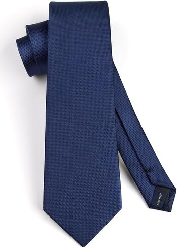 HISDERN Ties for Men Solid Polka Dot Tie Handkerchief Set Classic Woven Silk Business Formal Mens Necktie Wedding in Saudi Arabia