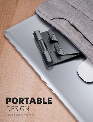 Lamicall Adjustable Cell Phone Stand for Desk - Foldable Aluminum Desktop Phone Holder Cradle Dock, Compatible with Phone 13 12 Mini 11 Pro Xs Xs Max Xr X 8 7 6 6s Plus Smartphones, Tablets (4-11'') in Kuwait