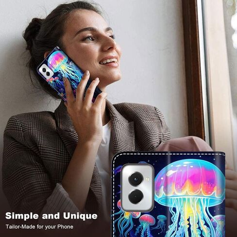 حافظة محفظة لهاتف Moto G Power 5G 2024 مع مسند حامل بطاقة الائتمان RFID، غطاء واقٍ مقاوم للصدمات من جلد البولي يوريثان قابل للطي لهاتف Moto G Power 5G 2024، Cool Mushroom in Saudi Arabia