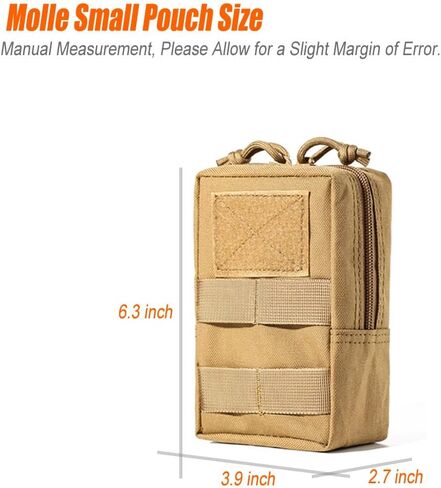 4 Pack Tactical Pouches, Molle Pouches for Backpacks, Molle Water Bottle Pouch, Backpack Attachments in Saudi Arabia