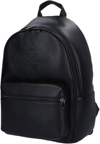 أ | حقيبة ظهر للرجال من X ARMANI EXCHANGE تحمل شعار AX كبير الحجم، باللون الأسود، مقاس واحد in Saudi Arabia