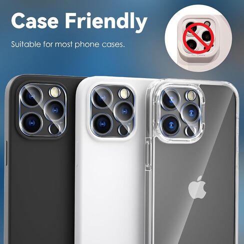 CloudValley [3 Packs for iPhone 16 Pro/iPhone 16 Pro Max Camera Protection, Military Standard Scratch-Resistant Protective Film, 9H Hardness, Bubble-Free Tempered Glass Camera Screen,Clear in Saudi Arabia