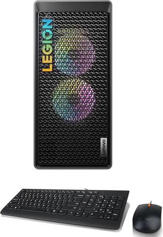 كمبيوتر مكتبي Lenovo Legion Tower 5 Gen 8 للألعاب والترفيه (AMD Ryzen 7 7700 8-Core، 16GB DDR5 5200MHz RAM، 2x1TB PCIe SSD (2TB)، GeForce RTX 4070 Super 12GB، Win 10 Pro) مع Dockztorm Hub in Saudi Arabia