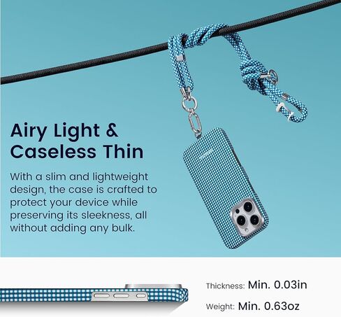 pitaka for iPhone 16 Pro Case Compatible with MagSafe, Thin & Light iPhone 16 Pro Case with a Caseless Feel, 600D Aramid Fiber Woven [Ultra Slim Case-Black/Grey (Twill)] in Kuwait