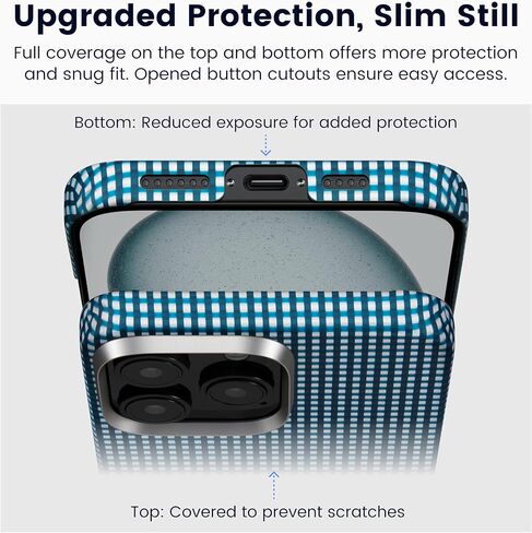 pitaka for iPhone 16 Pro Case Compatible with MagSafe, Thin & Light iPhone 16 Pro Case with a Caseless Feel, 600D Aramid Fiber Woven [Ultra Slim Case-Black/Grey (Twill)] in Kuwait