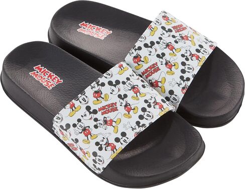 Disney Ladies Minnie and Mickey Slides - Ladies Classic Mickey and Minnie Mouse Slide Sandals Mickey & Minnie Mouse Slip On Slides in Kuwait