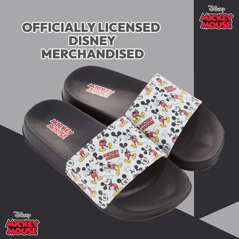 Disney Ladies Minnie and Mickey Slides - Ladies Classic Mickey and Minnie Mouse Slide Sandals Mickey & Minnie Mouse Slip On Slides in Kuwait