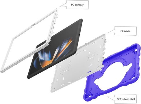 حافظة XZC لهاتف Samsung Galaxy Tab A9+/ A9 Plus مقاس 11 بوصة 2023 (SM-X210/X216/X218)، حافظة واقية شديدة التحمل مقاومة للصدمات مع حامل/حزام كتف للأطفال والفتيات والنساء (أرجواني) in Kuwait
