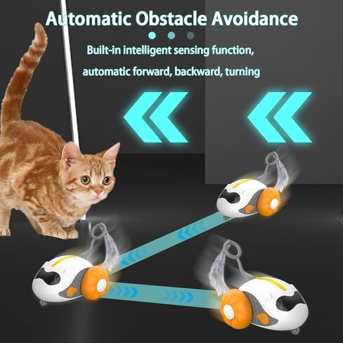 ألعاب تفاعلية للتحكم عن بعد للقطط، ألعاب ذكية للقطط مع ريش، ألعاب كهربائية للقطط مع أضواء LED، ألعاب متنقلة أوتوماتيكية قابلة لإعادة الشحن للقطط، جهاز تحكم عن بعد ووضع تلقائي in Kuwait