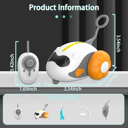 ألعاب تفاعلية للتحكم عن بعد للقطط، ألعاب ذكية للقطط مع ريش، ألعاب كهربائية للقطط مع أضواء LED، ألعاب متنقلة أوتوماتيكية قابلة لإعادة الشحن للقطط، جهاز تحكم عن بعد ووضع تلقائي in Kuwait