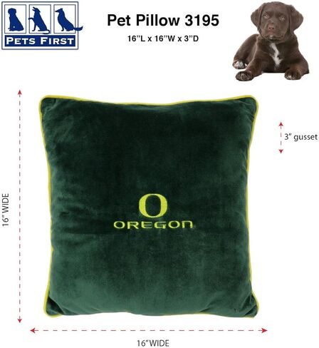 Pets First Collegiate Pet Accessories, Dog Pillow, Arkansas Razorbacks, 16 x 16 x 3 inches (ARK-3195) in Saudi Arabia