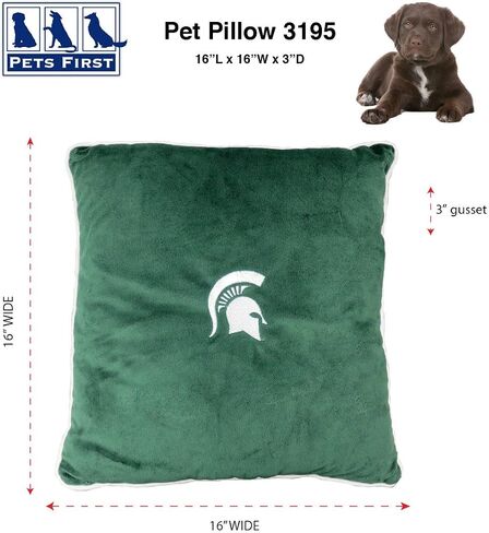 Pets First Collegiate Pet Accessories, Dog Pillow, Arkansas Razorbacks, 16 x 16 x 3 inches (ARK-3195) in Saudi Arabia