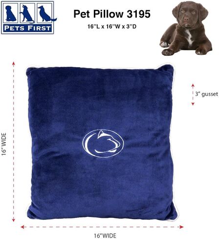 Pets First Collegiate Pet Accessories, Dog Pillow, Arkansas Razorbacks, 16 x 16 x 3 inches (ARK-3195) in Saudi Arabia