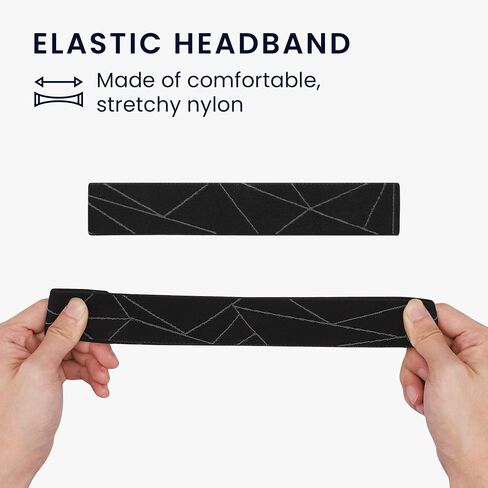 kwmobile Headband Pad Compatible with SteelSeries Arctis 3 / Arctis 5 Headphones - Elastic Nylon Replacement - Black/Grey in Saudi Arabia