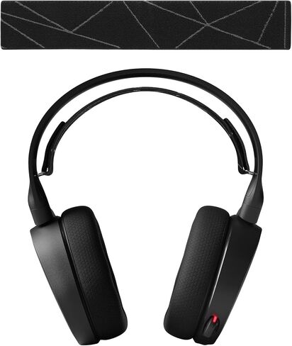 kwmobile Headband Pad Compatible with SteelSeries Arctis 3 / Arctis 5 Headphones - Elastic Nylon Replacement - Black/Grey in Saudi Arabia