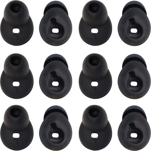 ALXCD Ear Tip for Gear Circle SM-R130, 6 Pair Medium Size Durable Silicone Replacement Ear Tip Earpads, Fit for Samsung Gear Circle Bluetooth Earphone SM-R130 [Black/Medium](6 Pair) in Saudi Arabia