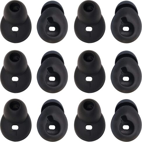 ALXCD Ear Tip for Gear Circle SM-R130, 6 Pair Medium Size Durable Silicone Replacement Ear Tip Earpads, Fit for Samsung Gear Circle Bluetooth Earphone SM-R130 [Black/Medium](6 Pair) in Saudi Arabia