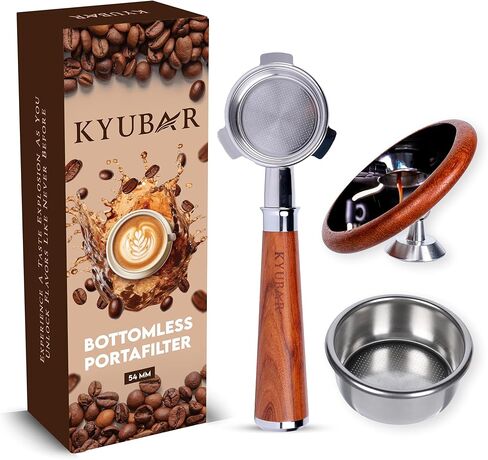 Bottomless Portafilter 54mm - Espresso Shot Mirror - 18g Basket | Fits Breville Bambino Plus - Barista Express - Barista Express Impress - Barista Touch - Barista Touch Impress - Barista Pro - Infuser in Saudi Arabia