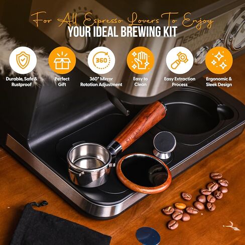Bottomless Portafilter 54mm - Espresso Shot Mirror - 18g Basket | Fits Breville Bambino Plus - Barista Express - Barista Express Impress - Barista Touch - Barista Touch Impress - Barista Pro - Infuser in Saudi Arabia