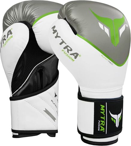 قفازات Mytra Fusion للملاكمة، قفازات MMA Muay Thai مع قفازات تدريب ملاكمة النخيل التهوية، قفازات كيك بوكسينغ للرجال والنساء (16 أونصة، أسود/أحمر) in Kuwait