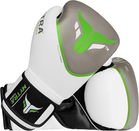 قفازات Mytra Fusion للملاكمة، قفازات MMA Muay Thai مع قفازات تدريب ملاكمة النخيل التهوية، قفازات كيك بوكسينغ للرجال والنساء (16 أونصة، أسود/أحمر) in Kuwait
