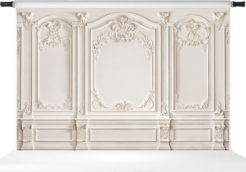 Kate White Interior Wall Backdrops Classic Wall Photo Backdrop European Design Photography Backdrops Vintage Wedding Portrait Studio Props, 10x10ft in Saudi Arabia