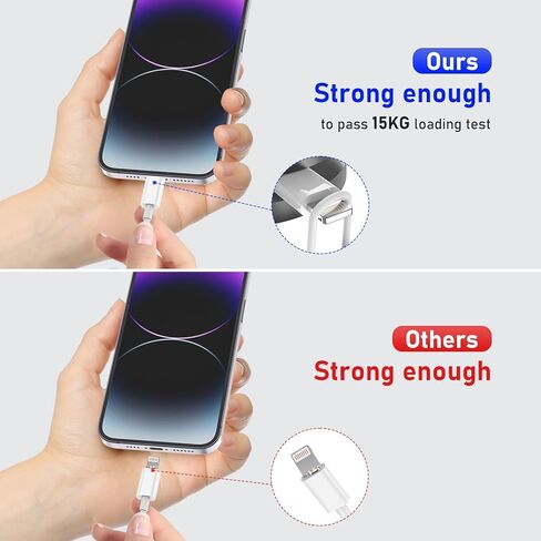 5Pack Phone Charger Fast Charging,[MFi Certified] 20W Wall Fast Charger 6FT Lightning Cable Compatible with iPhone 14/13/12/11/Pro/Max/XR/XS/X/8 in Saudi Arabia