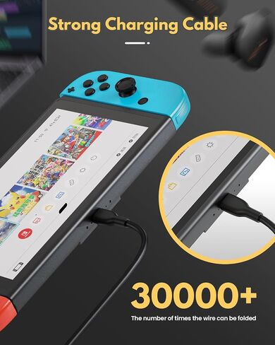 USB C Charger for Nintendo Switch, 45W AC Adapter Cable for Switch Lite/OLED/Steam Deck/TV Dock Mode, Power Supply Cord for Tablets/MacBook Pro/iPad/Laptop 15V 3A Fast Charging in Saudi Arabia